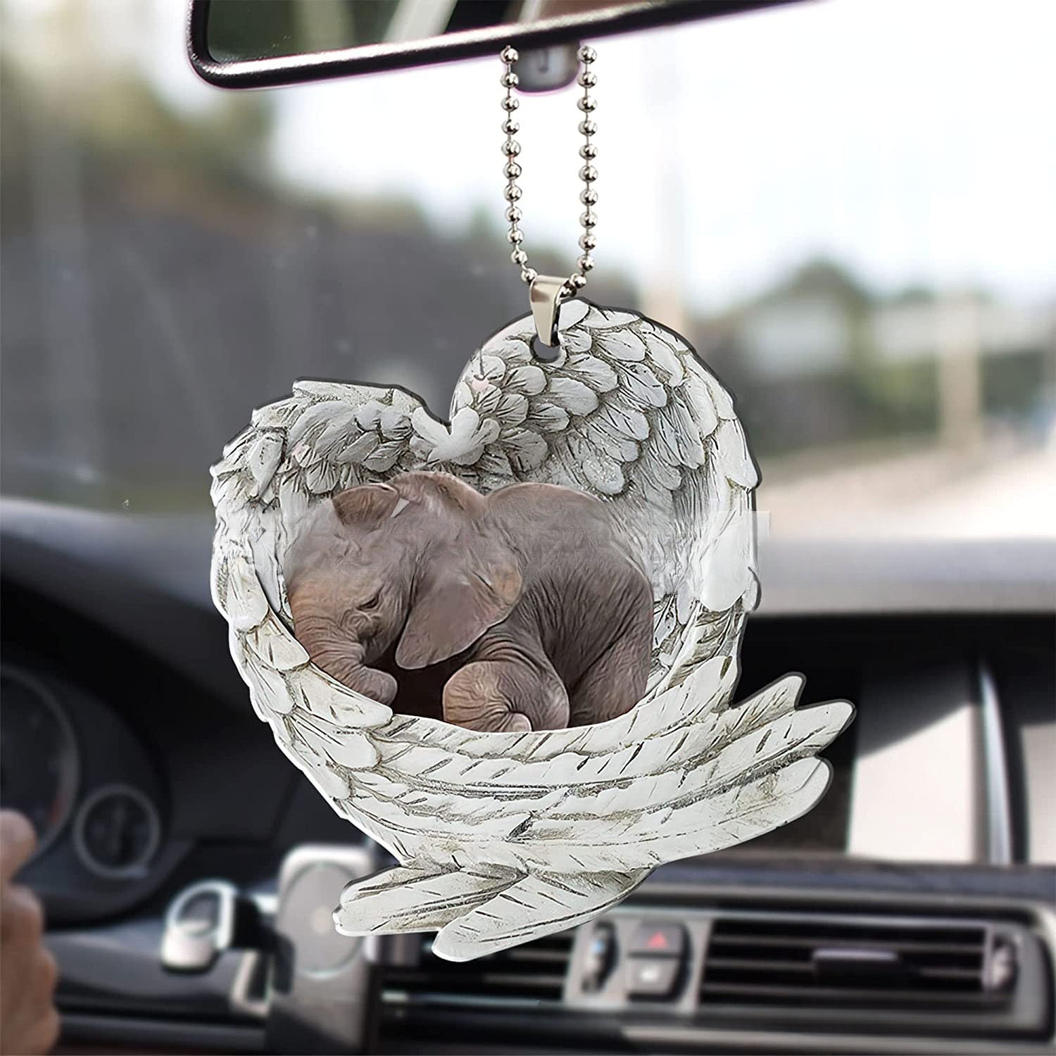 Wholesale Acrylic Sunflower Elephant Keychain